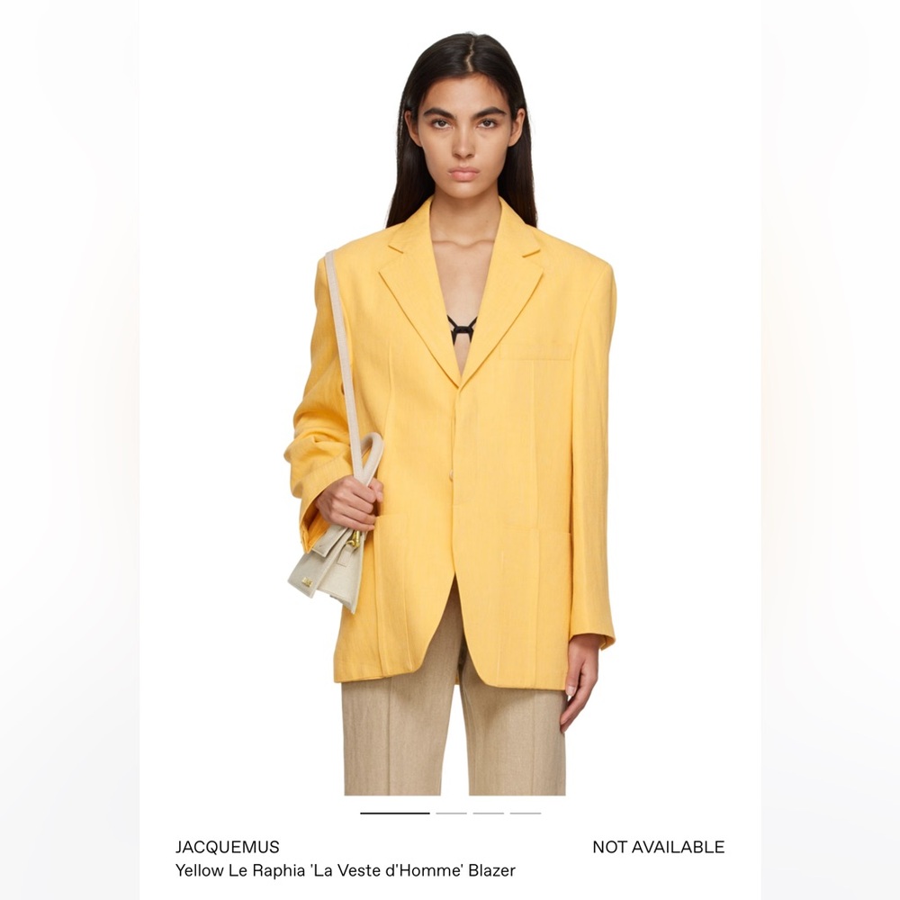 Jacquemus Le Raphia ‘La Veste d’homme’ Blazer - never worn size 34